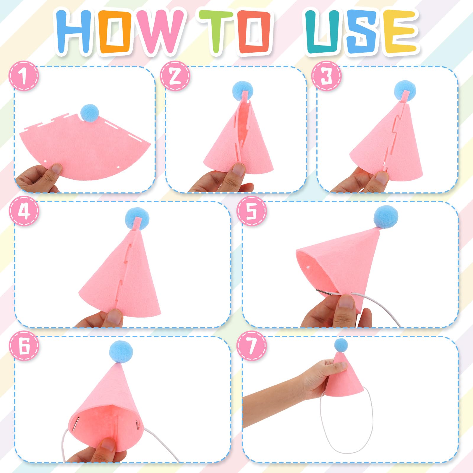 Joottuan elastic adjustable hats shown on a pet option for secure, flexible sizing.