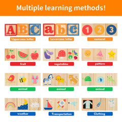 Joqutoys colorful patterns include animals, fruits, and shapes