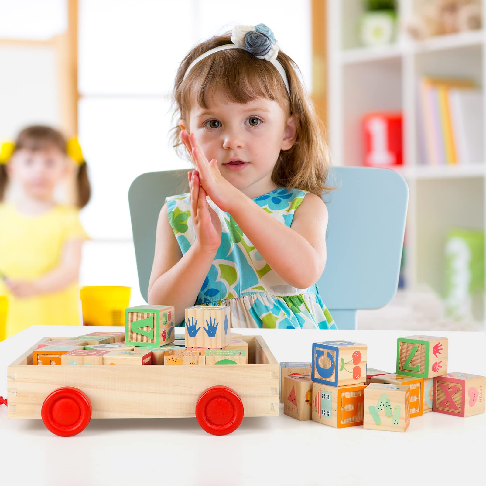 Joqutoys wooden blocks with alphabet colors support early recognition