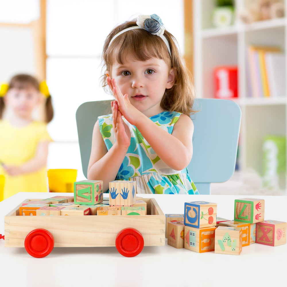 Joqutoys wooden blocks with alphabet colors support early recognition