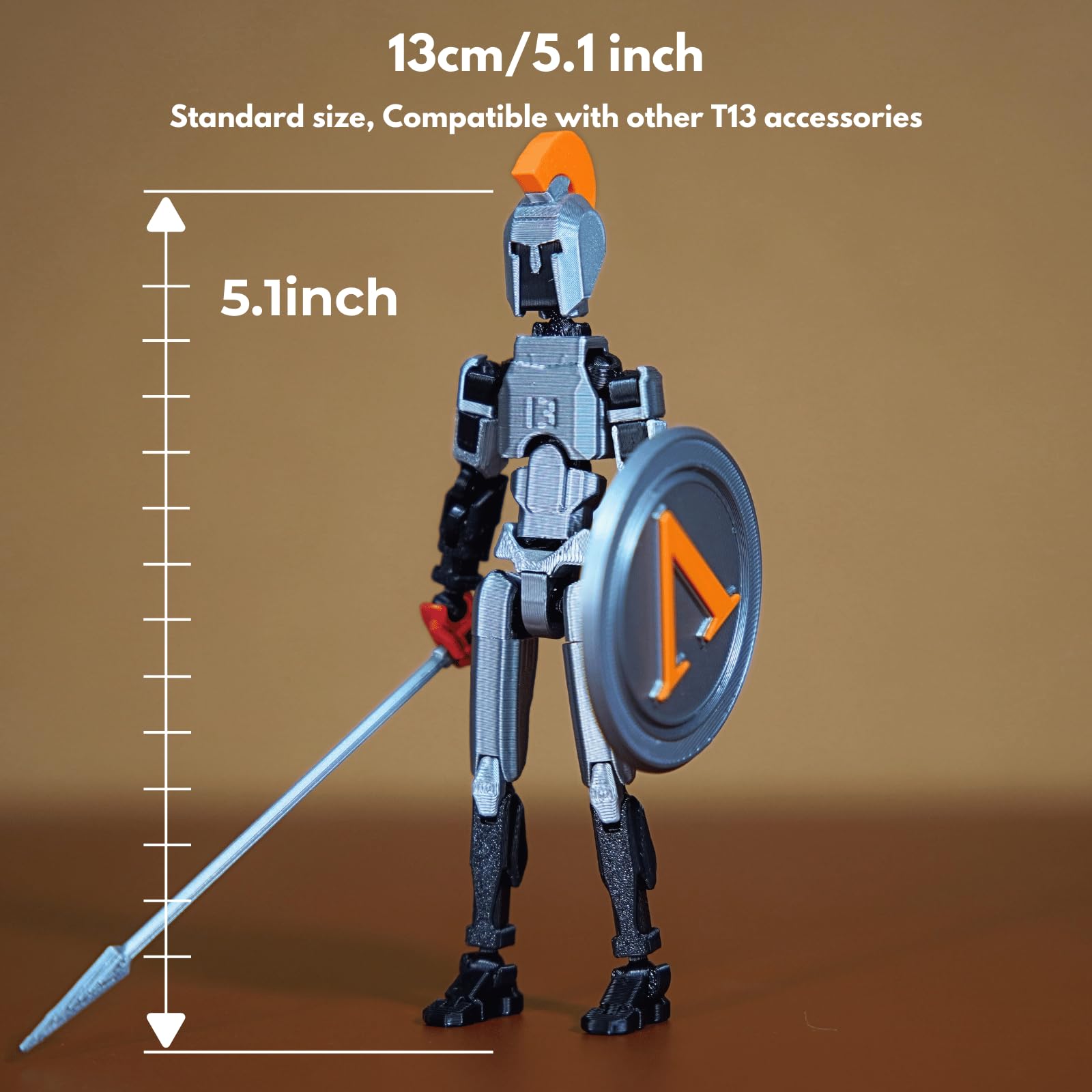 Interchangeable parts on JoriBoBo T13 enable versatile posing.
