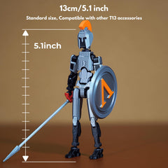 Interchangeable parts on JoriBoBo T13 enable versatile posing.