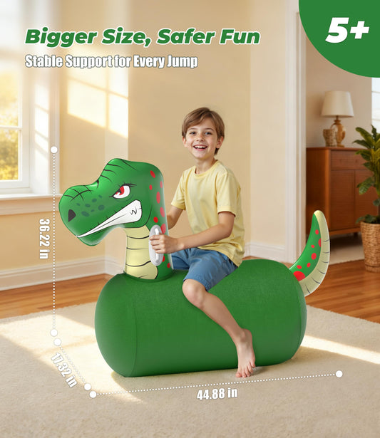JOSEN Dinosaur Hopper – front angle highlights ergonomic saddle and secure grip handles.