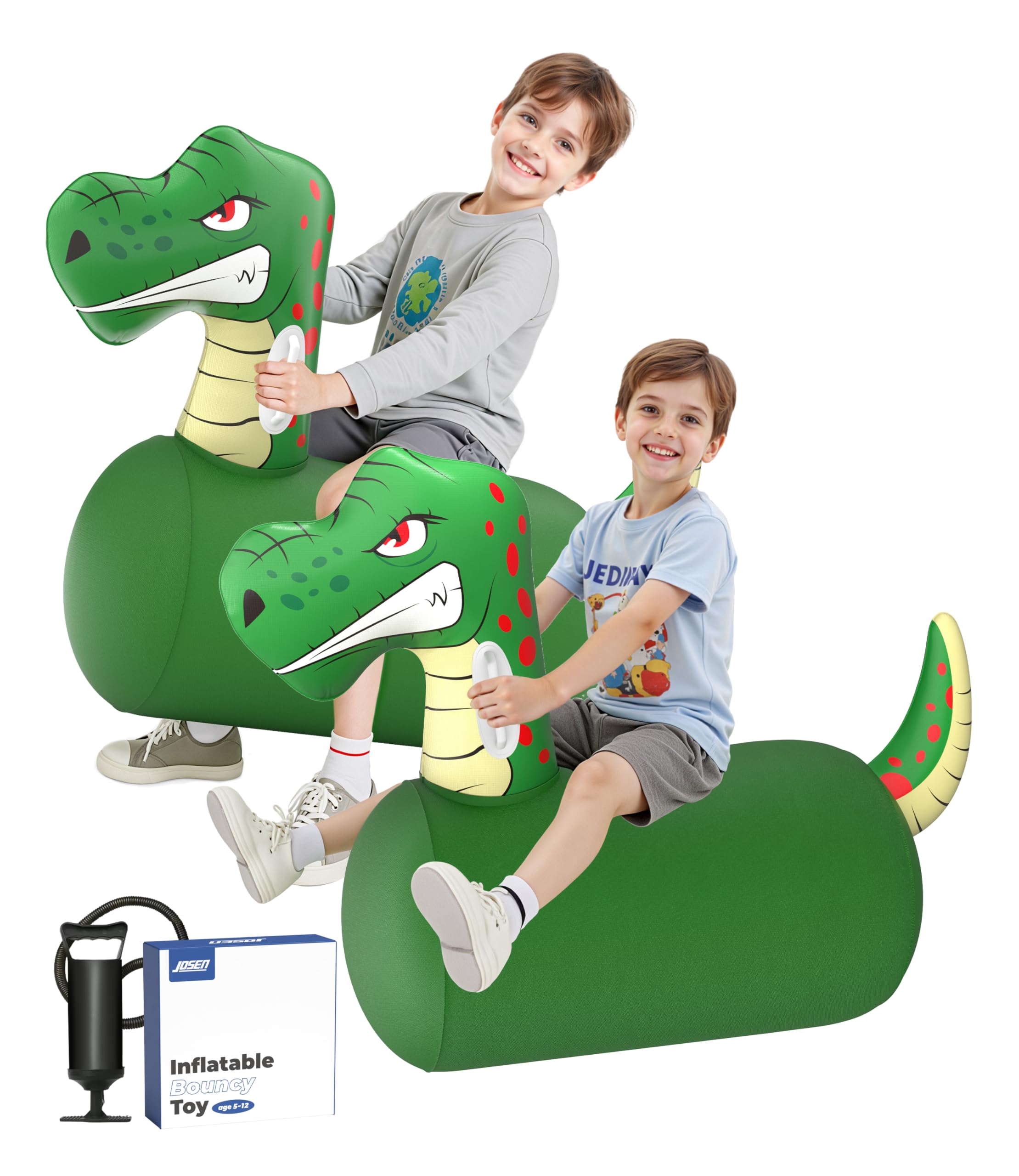 JOSEN Bouncy Hopper Giant Dinosaur – side view showing spacious play area for active kids.