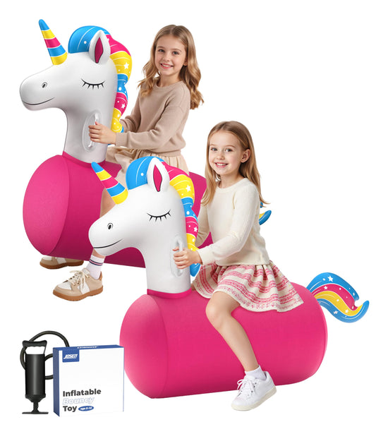 JOSEN bouncy hopper giant unicorn – front view for indoor/outdoor fun