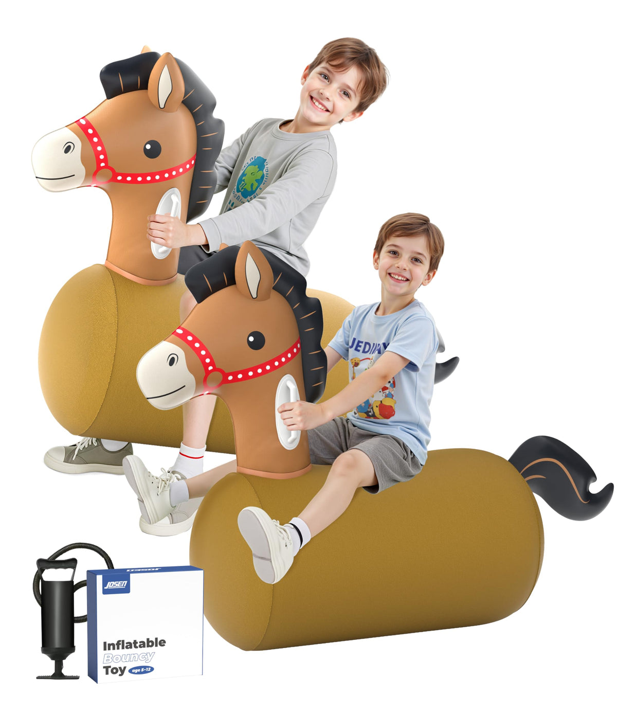 JOSEN bouncy horse hopper in giant size for energetic indoor and outdoor play.