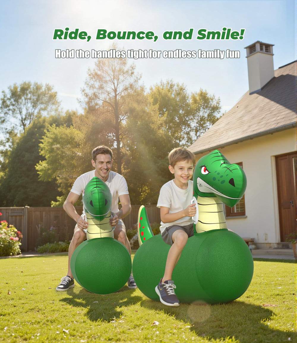 JOSEN Dinosaur Hopper includes a hand pump for easy setup