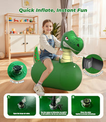 JOSEN Dinosaur Hopper secure grip handles provide confident, stable bouncing