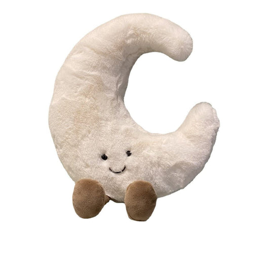 JOSON sun-shaped plush toy on a bedside shelf provides cozy decor and comfort.