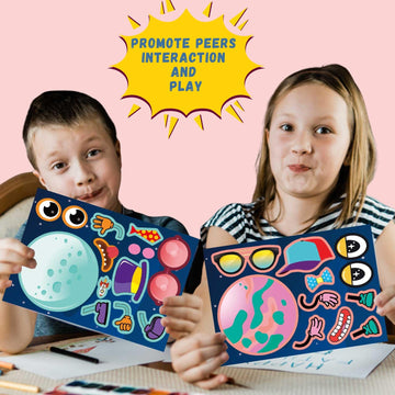 Jovial and Joyful solar system stickers with vibrant planets for classroom projects.
