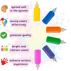 Jovial & Joyful spin-art paper in three sizes ready for standard machines.