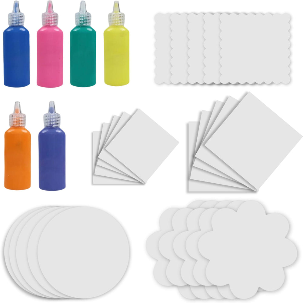 Jovial & Joyful spin-art refill 25 cardboard pieces for vibrant, mess-friendly projects.