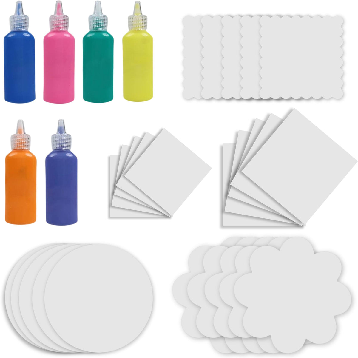 Jovial & Joyful spin-art refill 25 cardboard pieces for vibrant, mess-friendly projects.