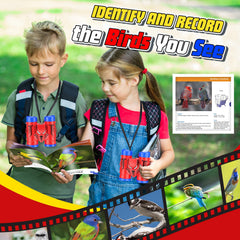 JovialToyz bird-watching guide supports kid-friendly learning during nature observation.