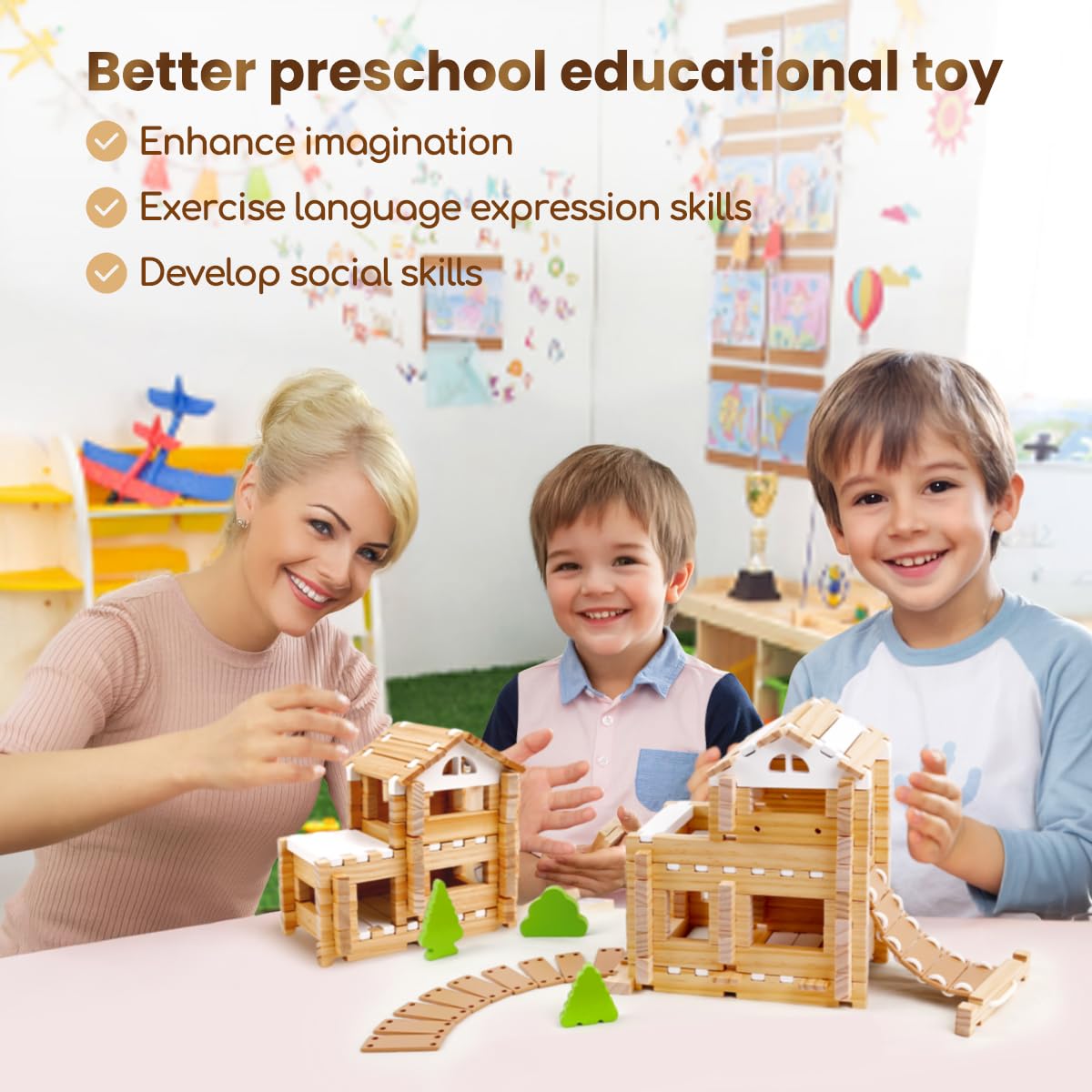 Jovi-mindly Notchies blocks feature detailed designs for imaginative play and problem solving.