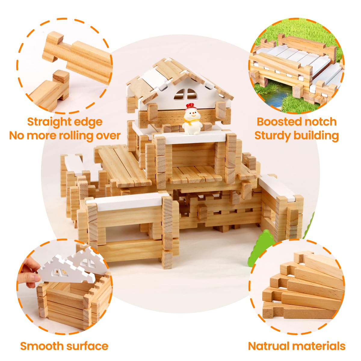Jovi-mindly Notchies blocks help kids build beds tables and imaginative structures.