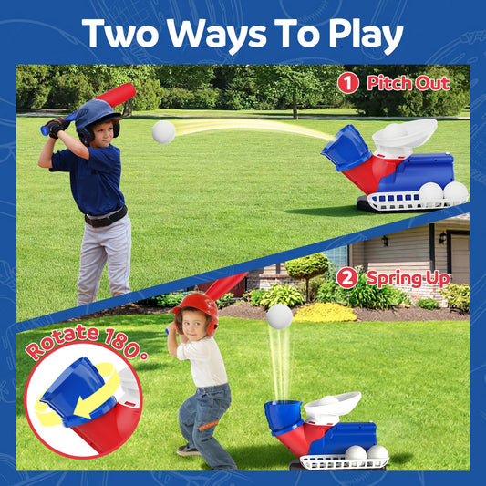 Jovizo hitting trainer with bat and balls supports easy at-home practice