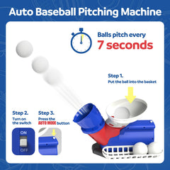 Jovizo pitching machine with ball storage basket simplifies setup and clean-up