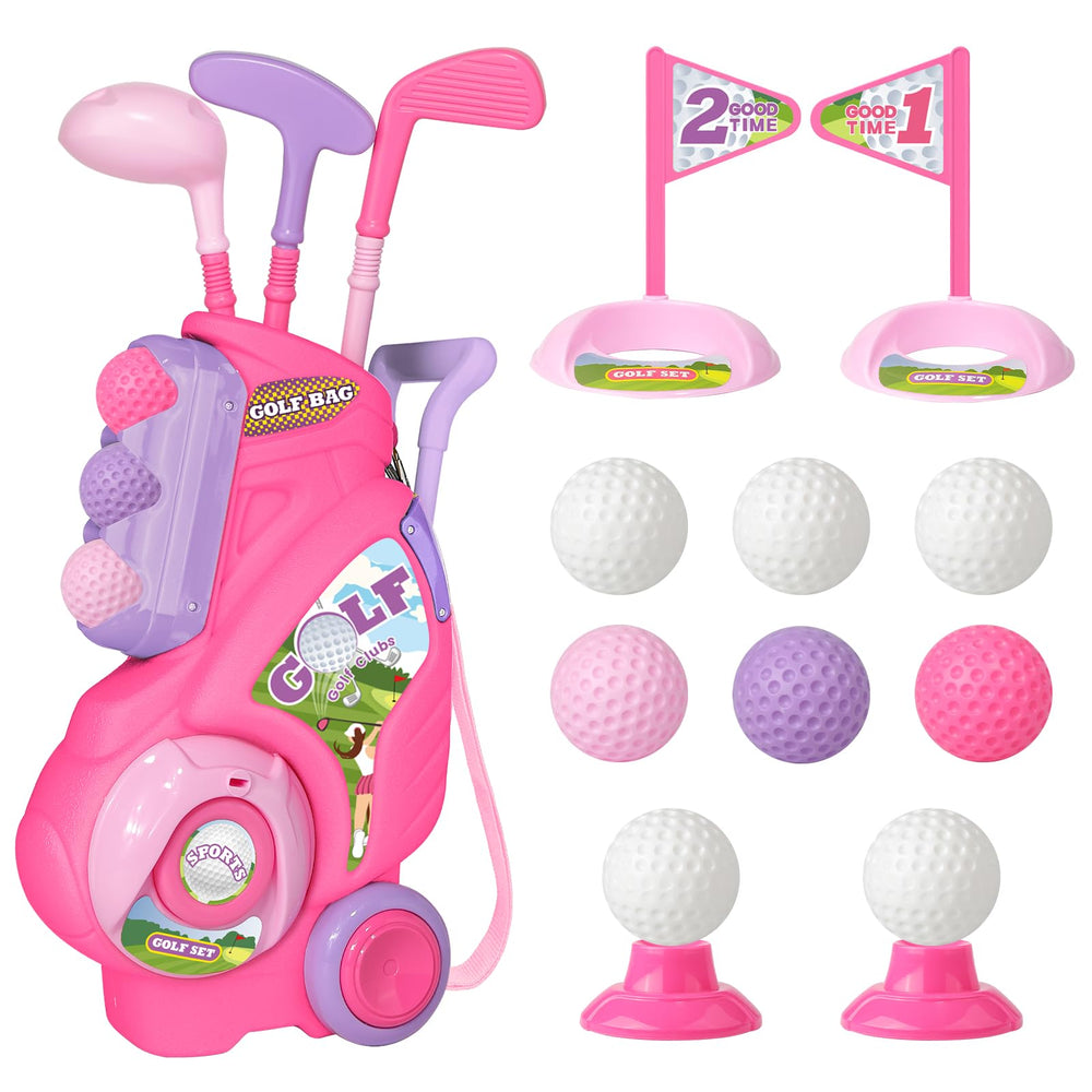 Jovizo pink toddler golf cart ready for outdoor play