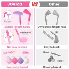 Jovizo toddler golf clubs designed for little hands and safe play.