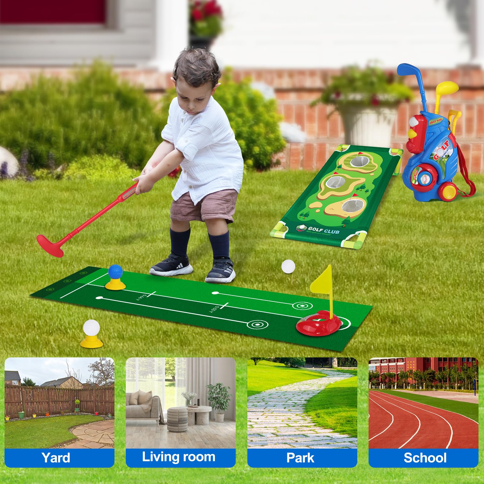 Jovizo two tees blue, convenient for setup and practice sessions.
