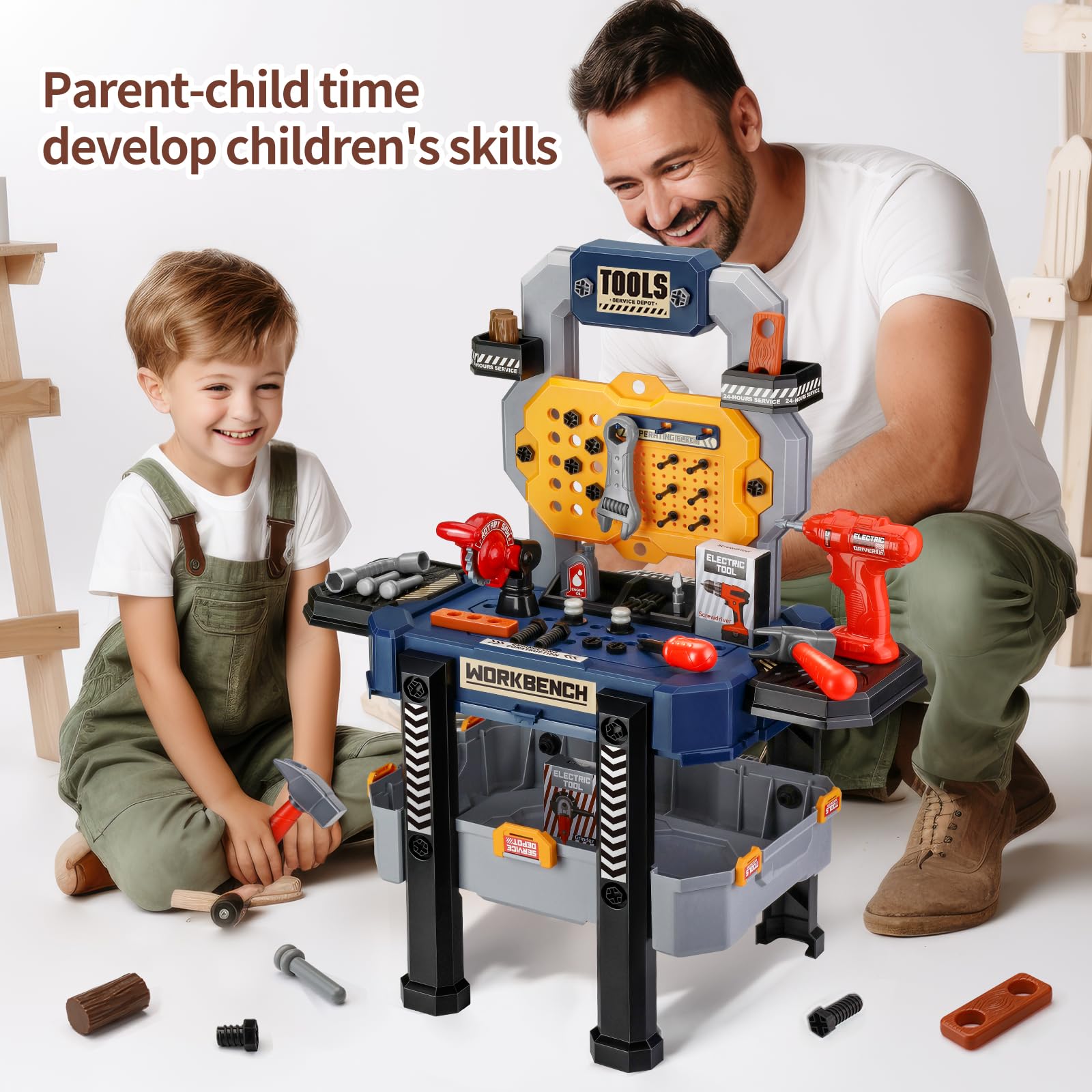 Jovow drill rotates and simulates real drilling sounds for immersive play.