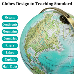 JOWHOL 720-degree rotation globe for easy regional viewing from any angle.