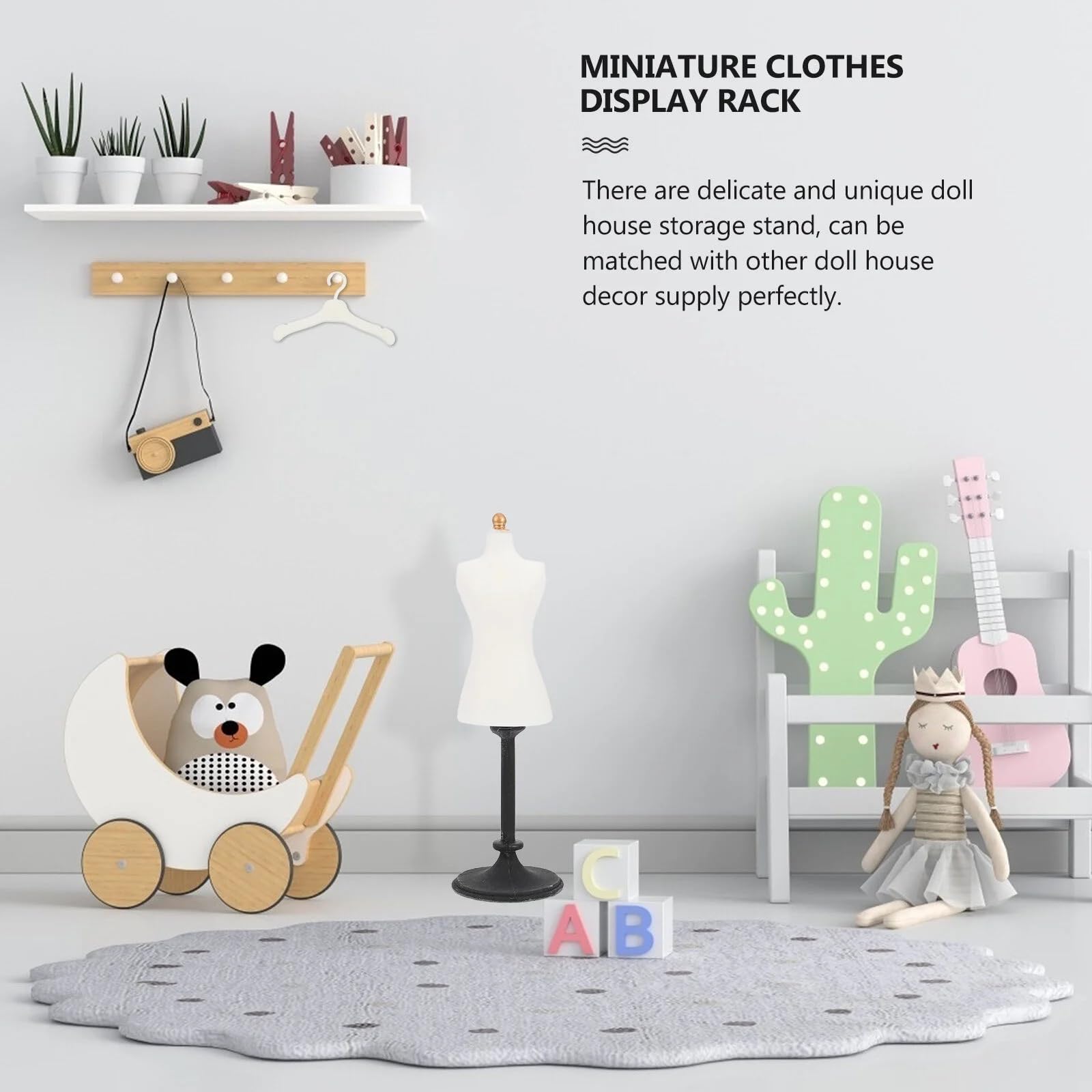 Jowxsx white dress form precise proportions for 1/24 furniture