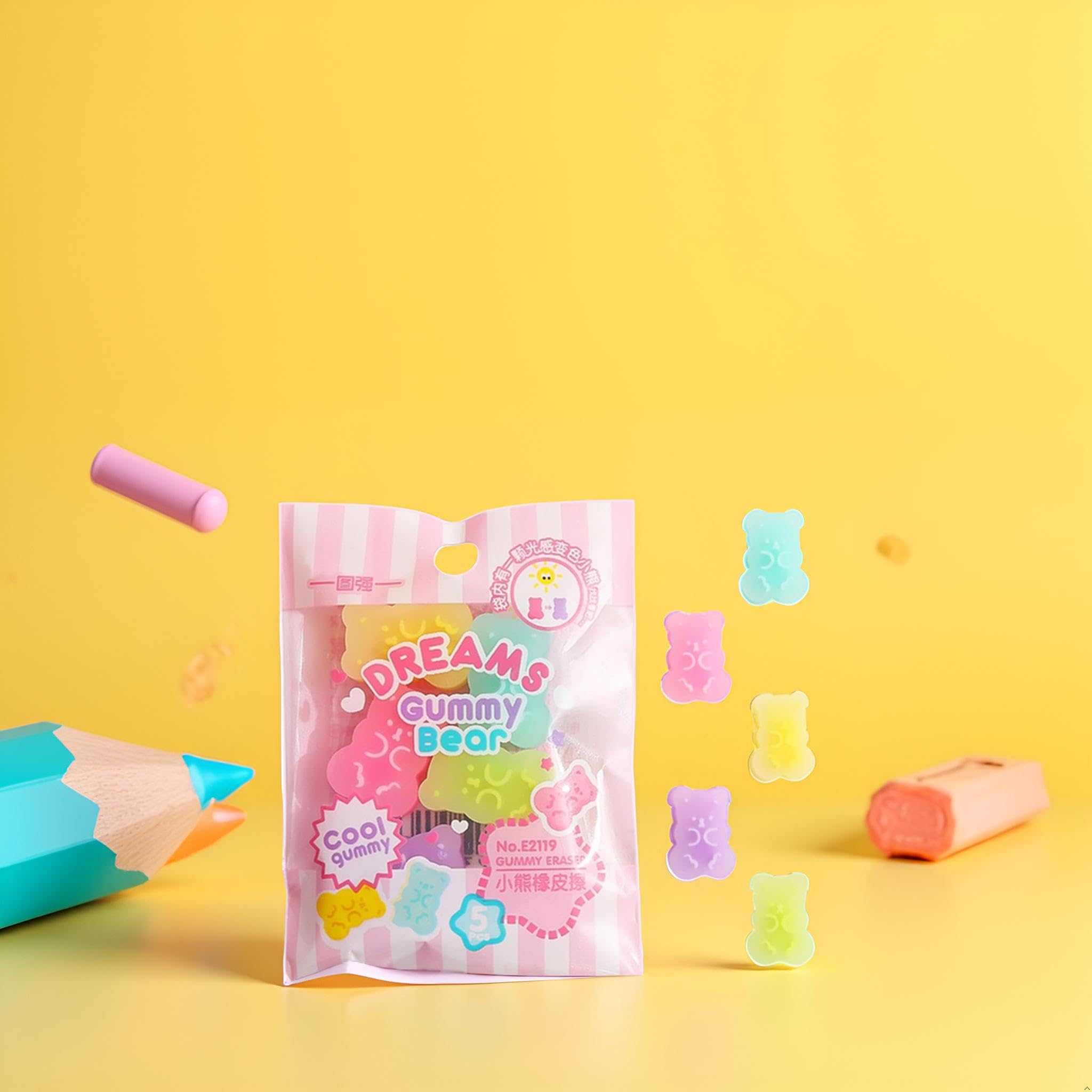 Jowxsx mini erasers 1.5 inches fit small hands.