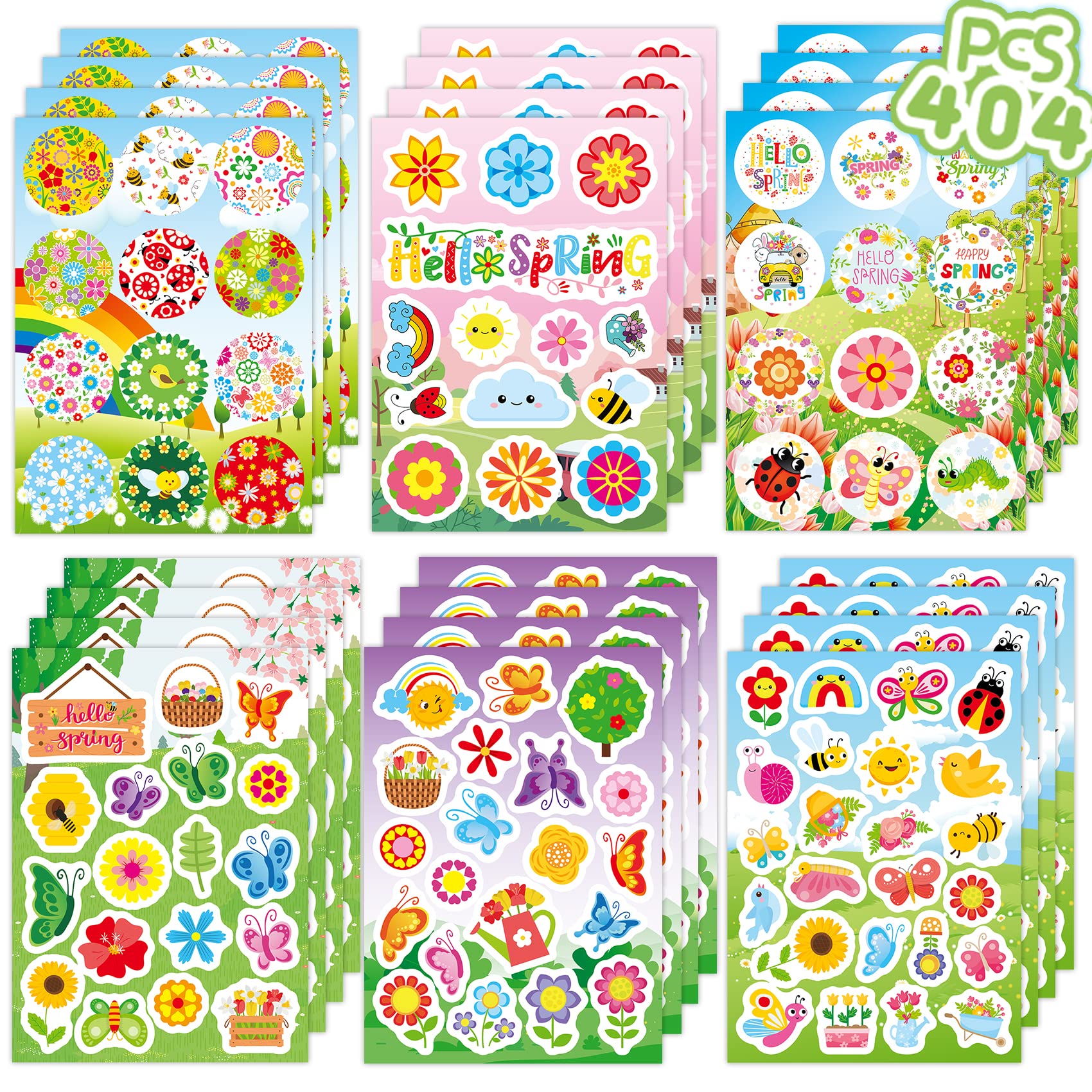 Joy Bang 404PCS spring stickers bundle adds bright color to classroom projects.