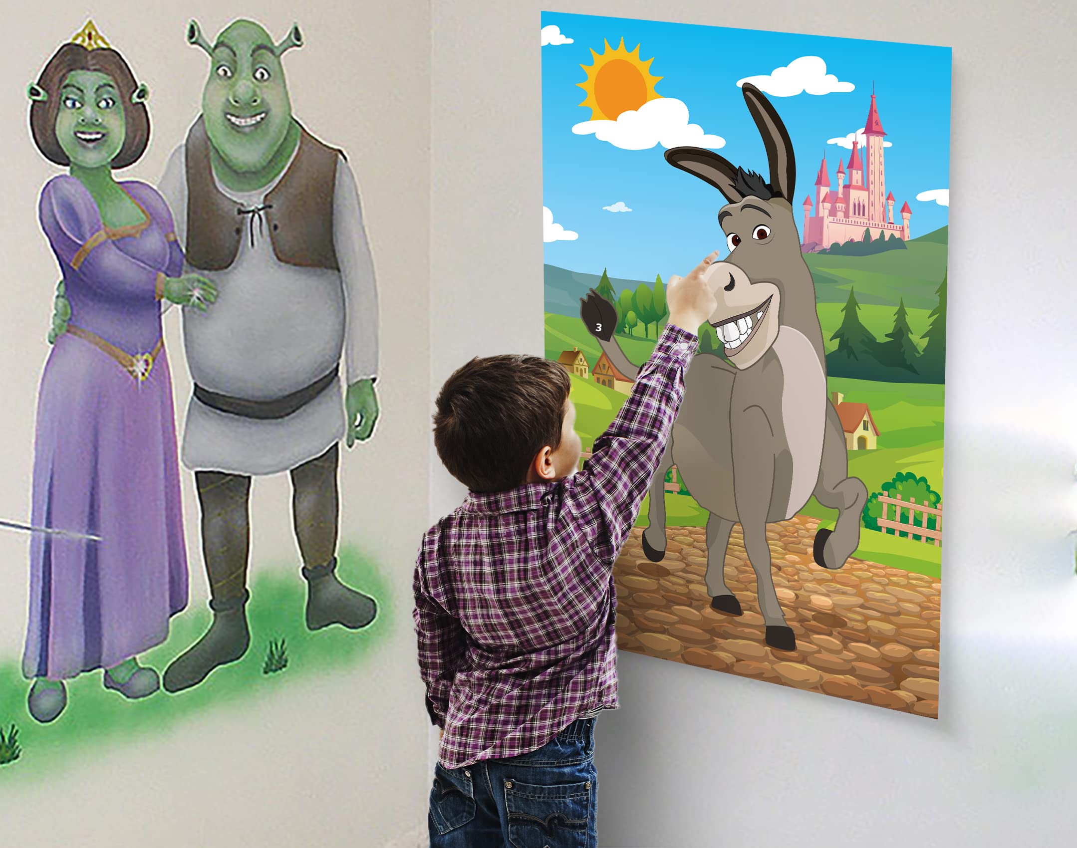 Joy Bang party setup board provides quick, engaging decor.