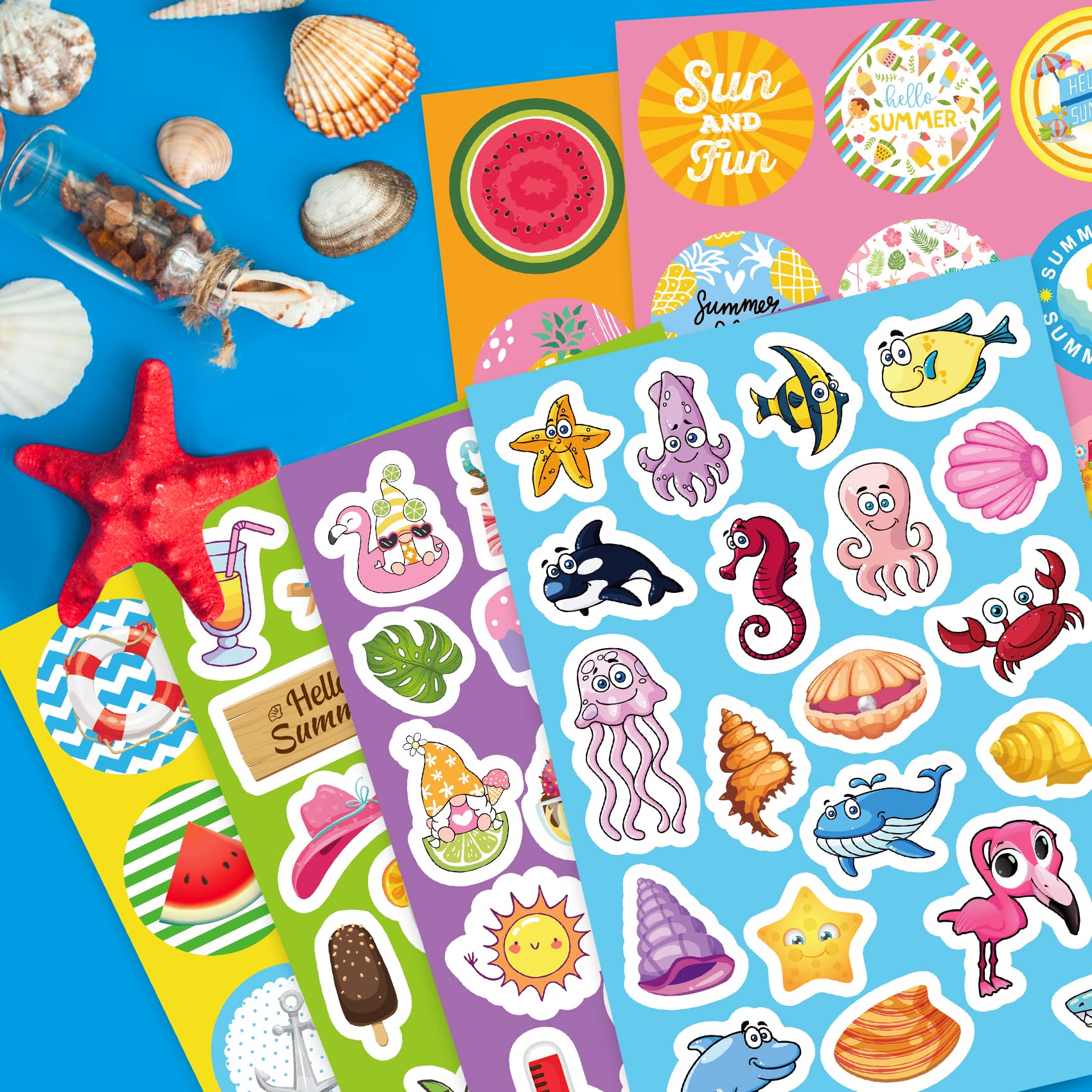 Joy Bang mixed beach stickers for DIY cards and decorations.