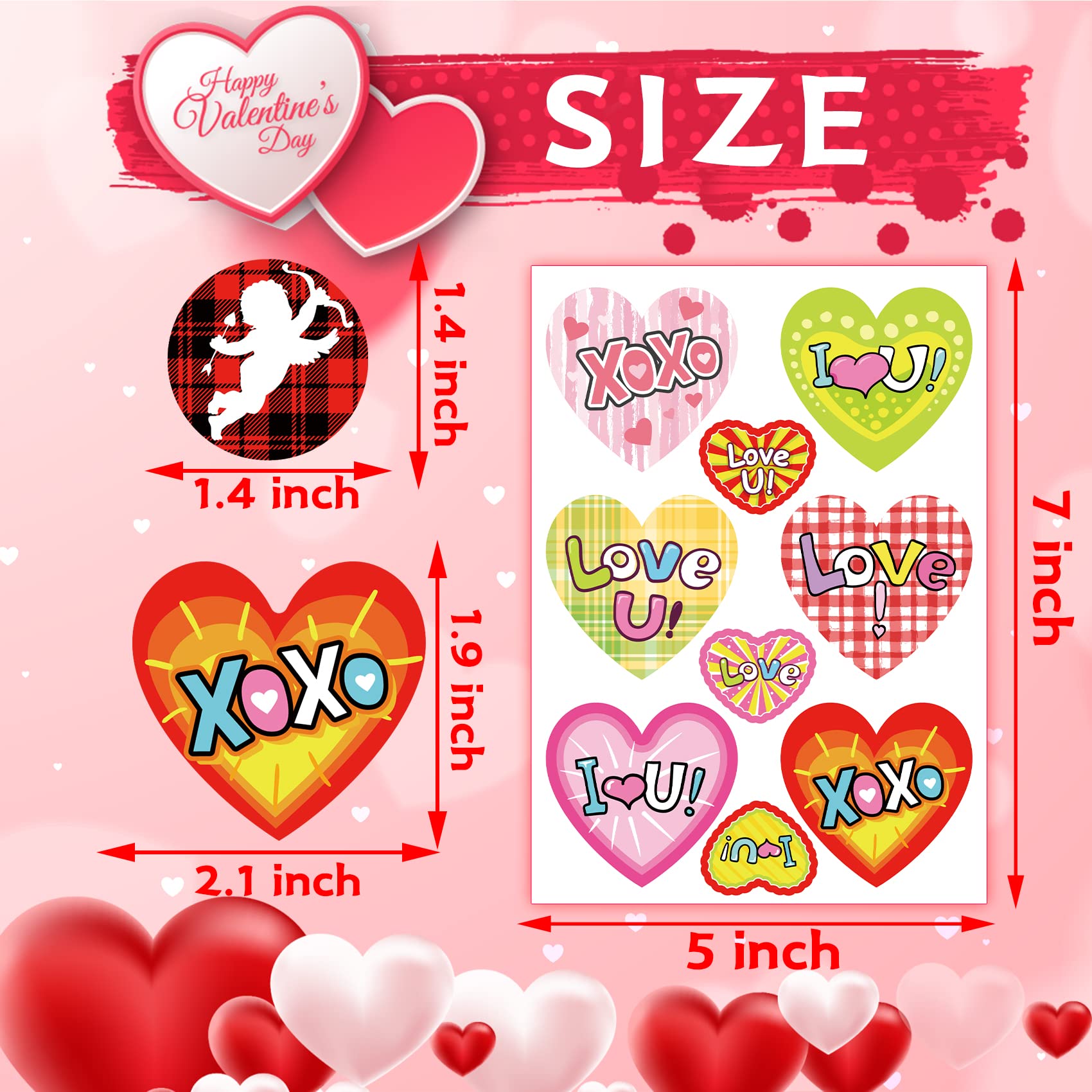 Joy Bang waterproof Valentines stickers stay crisp on invitations and crafts