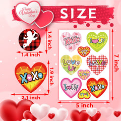 Joy Bang waterproof Valentines stickers stay crisp on invitations and crafts