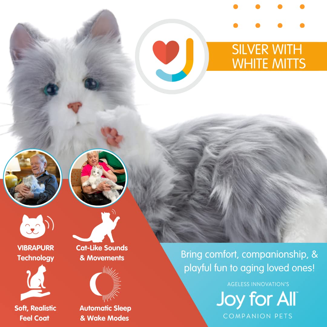 Joy For All Companion Cat head and paw movements, lifelike play prompts gentle activity