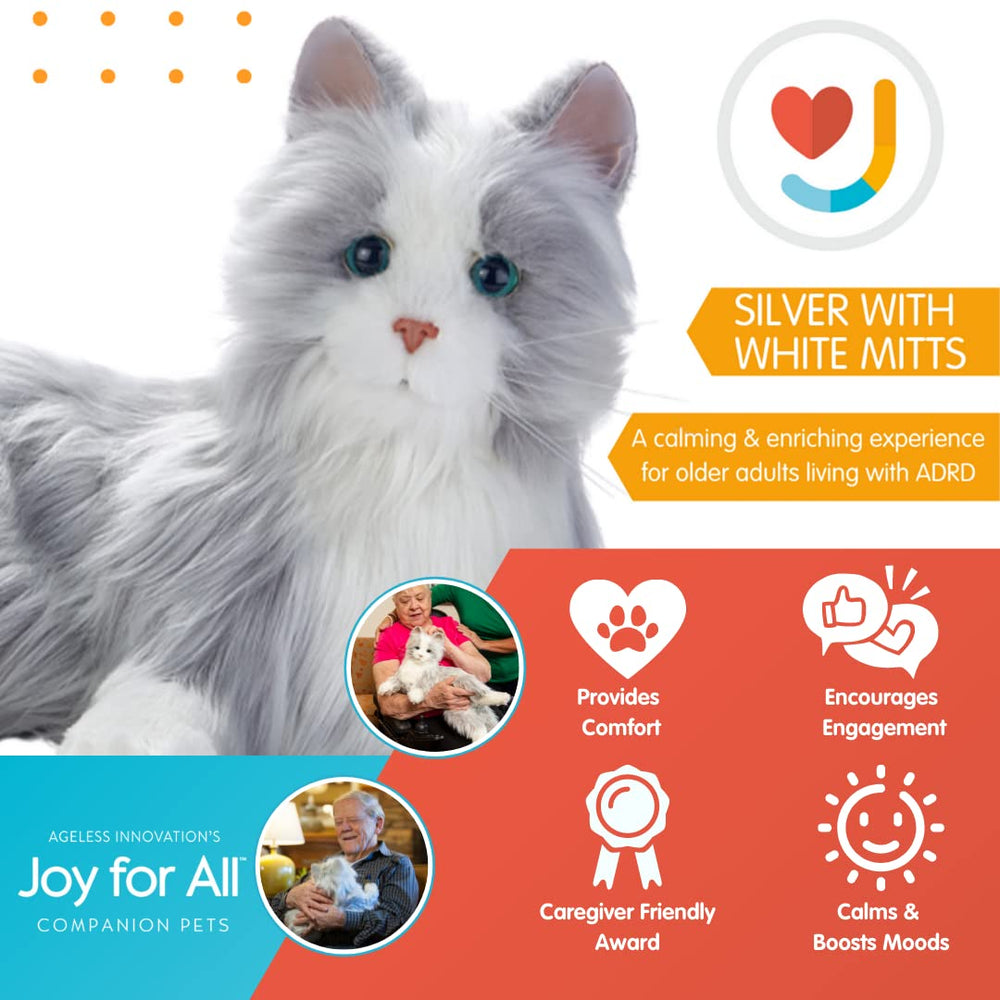 Joy For All Companion Cat interactive sensor area, responsive to touch for meaningful engagement