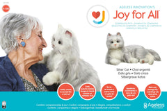 Joy For All Companion Cat realistic meow and purr closeup, engaging sensory feedback for elderly users