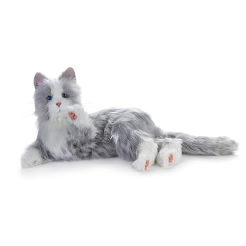Joy For All Companion Cat soft-touch fur closeup, inviting tactile interaction and soothing presence