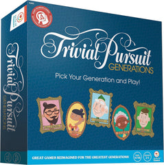 Joy for All Trivial Pursuit Generations card spread with generational questions for shared nostalgia