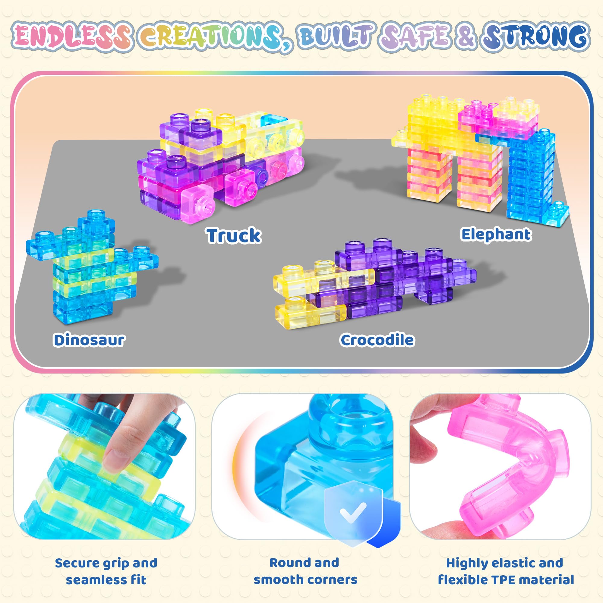 JOY SPOT! blocks in bright colors stimulate color recognition and sensory exploration.