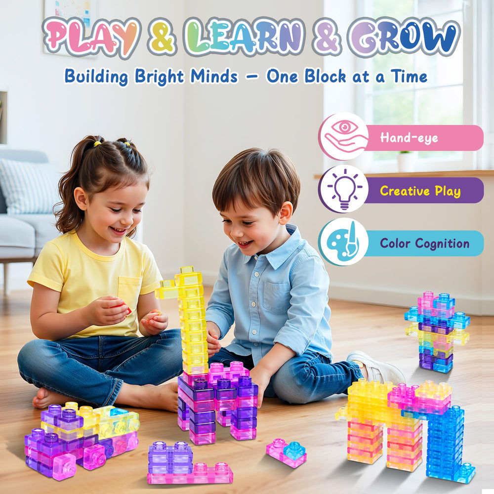 JOY SPOT! blocks support early spatial reasoning through towers and shapes.