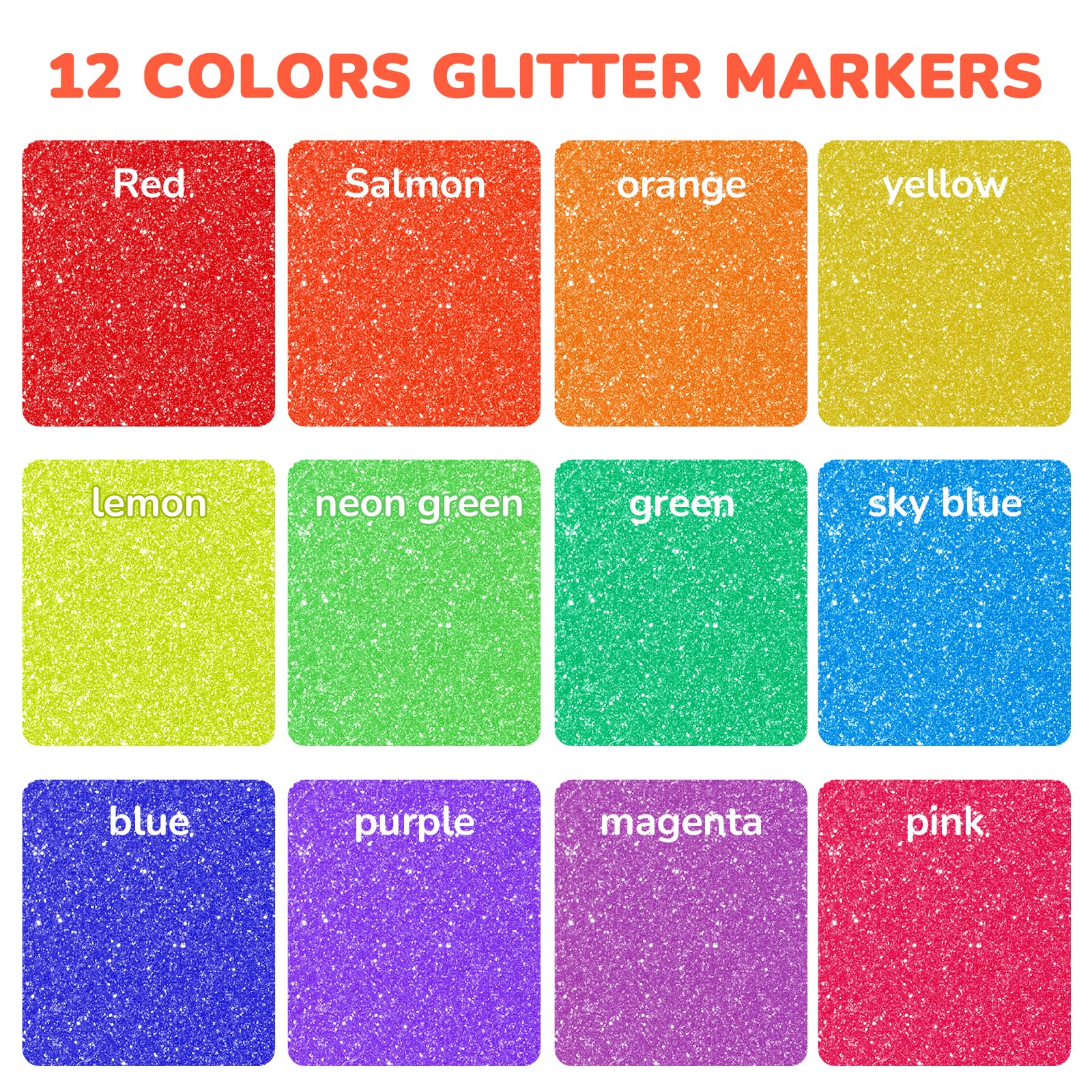 JoyCat glitter marker on wood highlighting high visibility sparkle