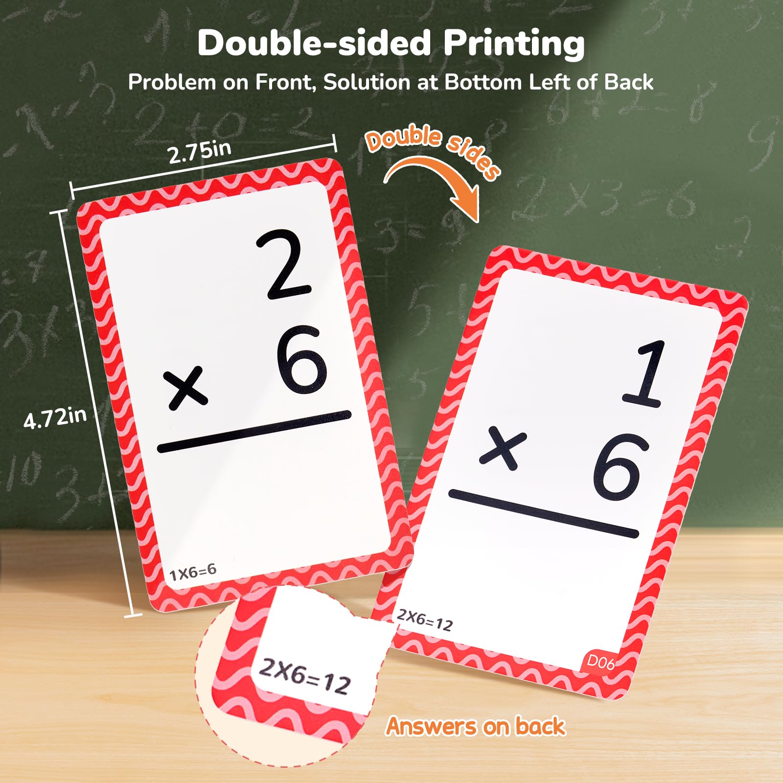 JoyCat addition flash cards: clear two-sided practice for quick sums.