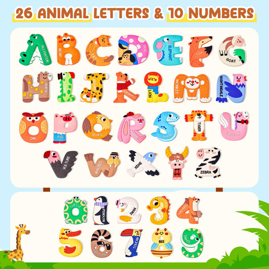 JoyCat animal-design letters promote early literacy and animal recognition