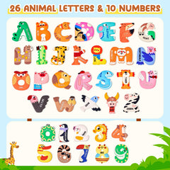 JoyCat animal-design letters promote early literacy and animal recognition