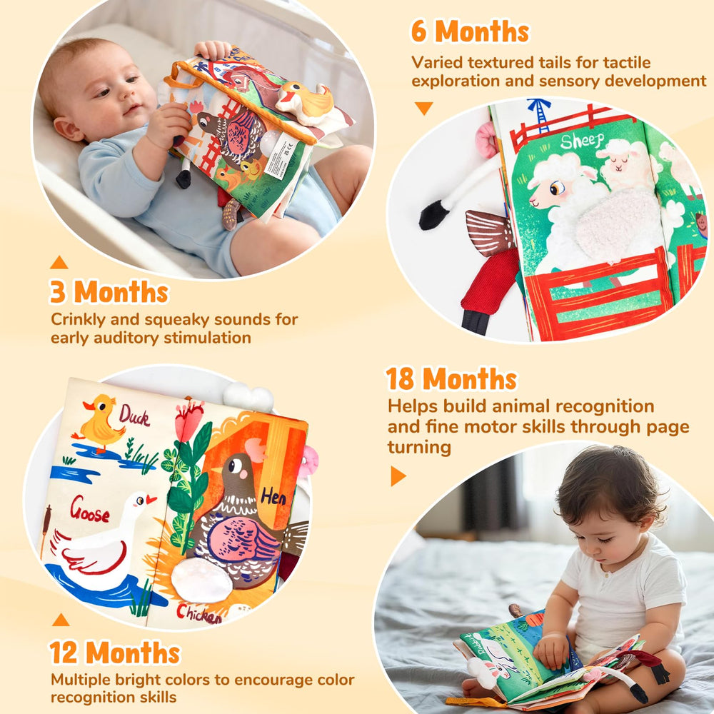 JoyCat 0-12 month toy suitable for newborn exploration through texture and sound.