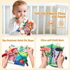 JoyCat detachable duck feature with squeak for interactive play and fine motor practice.