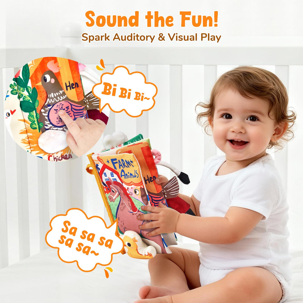 JoyCat pull-out carrot element to encourage grasping and hand-eye coordination.