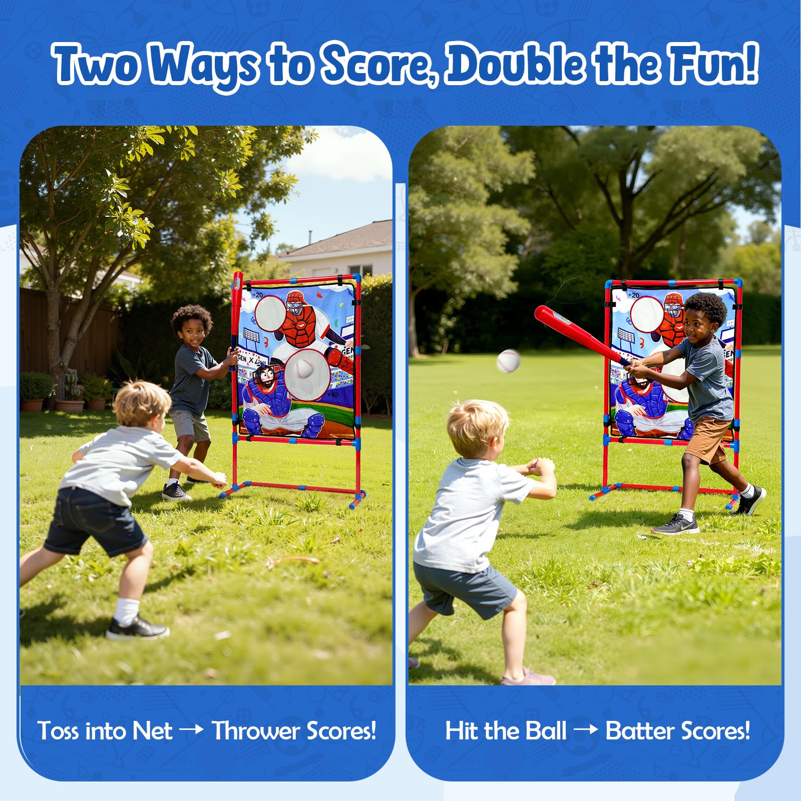 JoyCat set includes soft balls and bats for safe play.