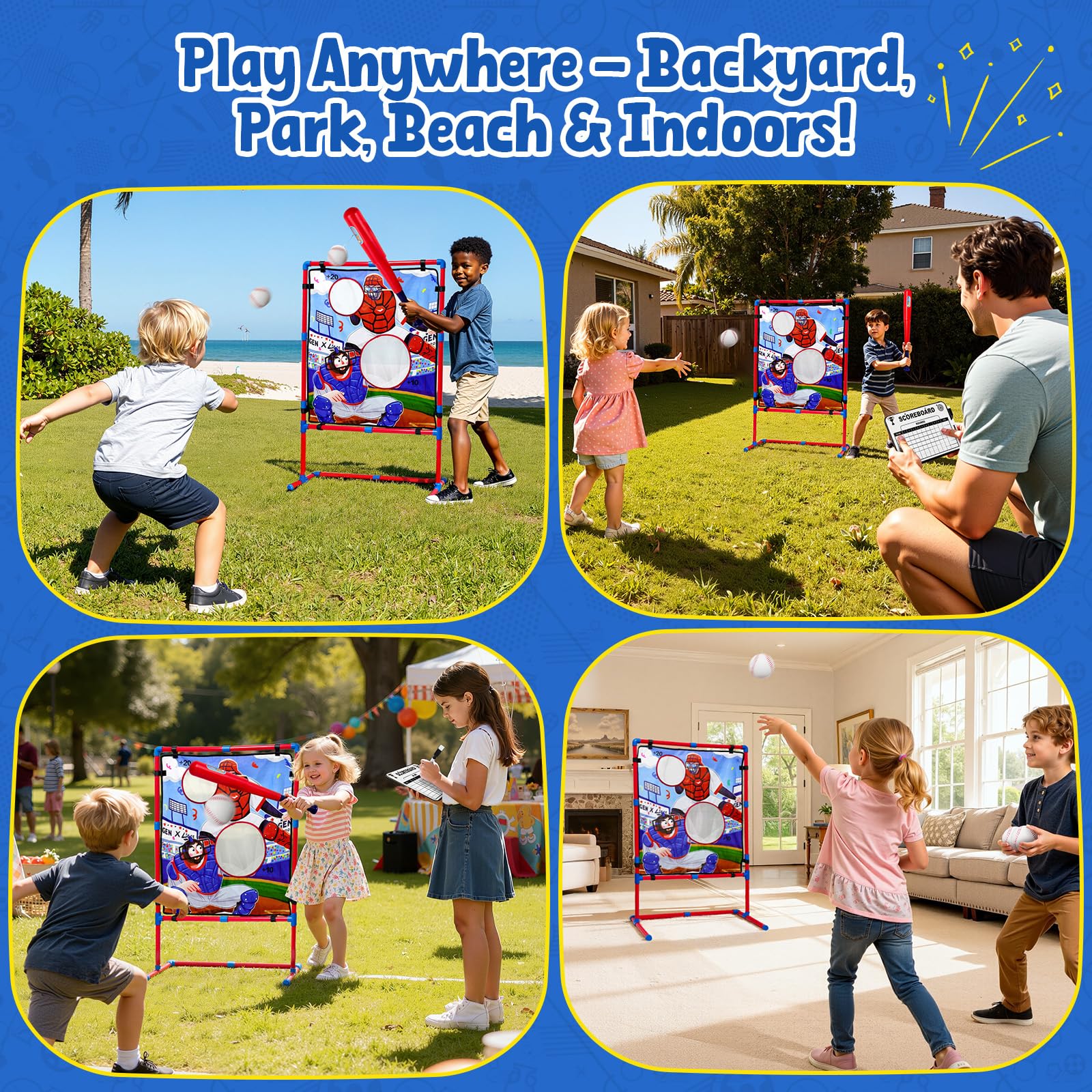 JoyCat promotes pitching and hitting skills with a real feedback target.